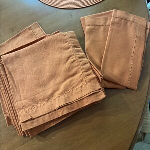 Set of 12 Orange Cloth Napkins